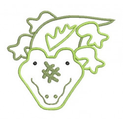 Stickdatei - Dschungeltiere Appli Krokodil